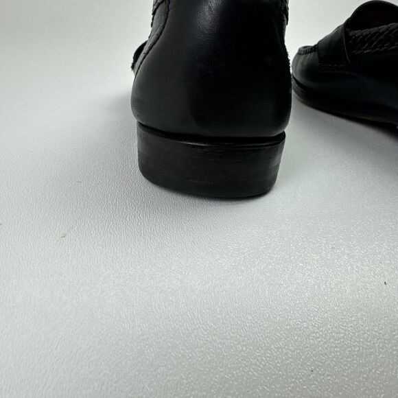 Allen Edmonds Maxfield Loafers Men\'s 10D  Black Weave Tassel EUC main image 4